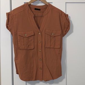 Burnt Orange Short Sleeve Transition Top